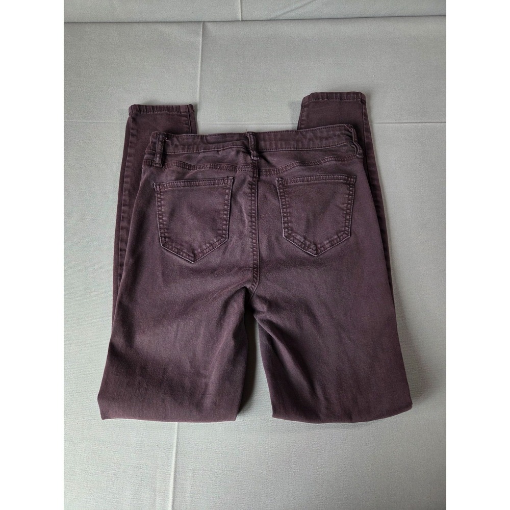 Buffalo Jeans Womens 2/26 Maroon Hanna High Rise Soft Stretch Skinny Pants - Picture 2 of 10